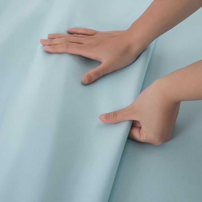 Full Flat Sheet Only， 80x96Inch Light Blue - Image 5