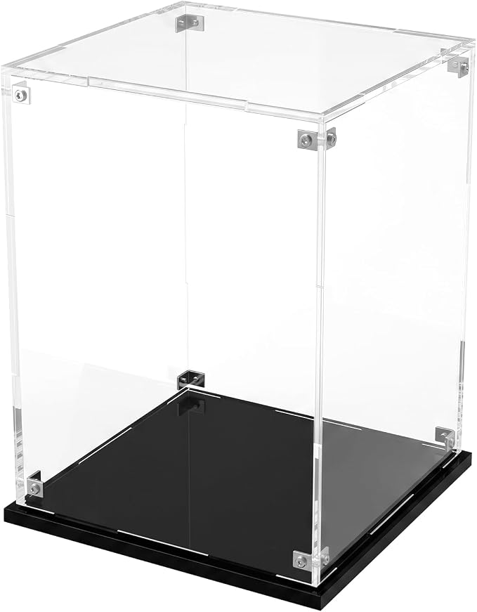 Clear Acrylic Display Case for Collectibles Display 6x6x10 Inch | Removable by KCGANI