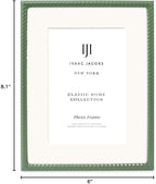 Isaac Jacobs 6x8 Green Metal Rope Border Picture Frame, Horizontal & Vertical - Image 5