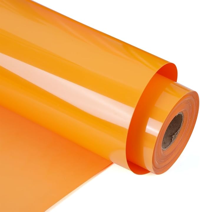 RENLITONG Light Orange Iron on Vinyl 12Inch by 13ft Roll Heat Transfer Vinyl by RENLITONG