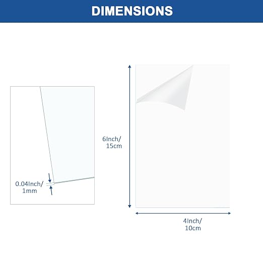 6 Pack Clear Plexiglass Sheets 4×6×0.04In Thin PET Plexi Glass Sheets - Image 3