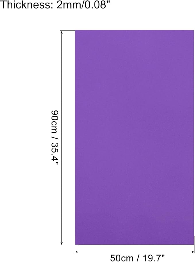 MECCANIXITY EVA Foam Sheets Dark Purple 35.4 Inch x 19.7 Inch 2mm Thick Crafts - Image 2