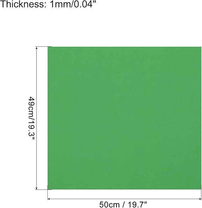 MECCANIXITY EVA Foam Sheets Grass Green 19.7 Inch x 19.3 Inch 1mm Thick Crafts - Image 2