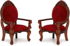 Dollhouse Chair 2PCS Miniature Furniture Retro Vintage Chair Wooden Accessories by Cuteminifulfillsallyourfantasiesabouttheminihomeinyourdreams