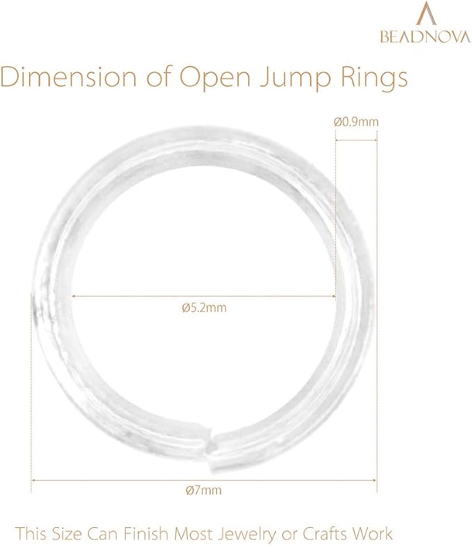 BEADNOVA 7mm Open Jump Rings for Jewelry Making Silver Jewelry Jump Rings for - Image 3