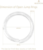 BEADNOVA 7mm Open Jump Rings for Jewelry Making Silver Jewelry Jump Rings for - Image 3