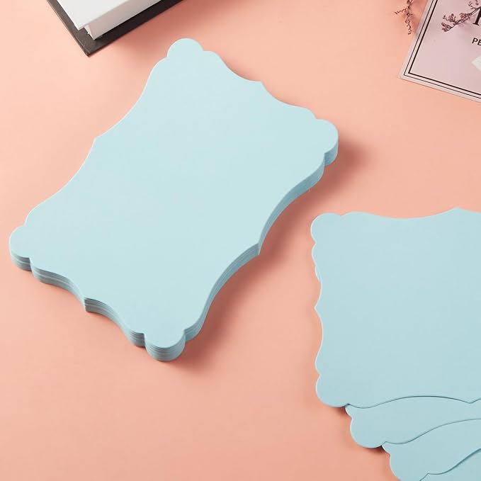 50 Pack Blank Kraft Greeting Cards, Light Blue, 5x7IN | Thick Cardstock Paper - Image 4