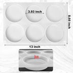 RESINWORLD 6-Cavity Deep Round Coaster Molds, 4 Inches Coaster Silicone Molds - Image 2