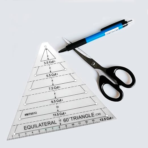 1 Pcs Transparent Quilting Templates Ruler, Triangle Shape Diamond Templates - Image 3