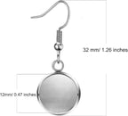 LANBEIDE 40 Packs Earrings Hooks Blanks Fit 12mm Cabochon Settings Trays | - Image 2