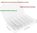 Umirokin Small Parts Organizer Box 2 Pack, 36 Grid Bead Organizer - Image 2