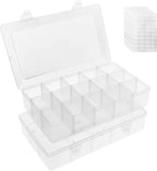 Umirokin 2 Pack 15 Grids Clear Plastic Organizer Box by Umirokin