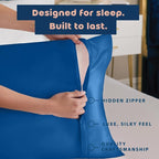 BLISSFORD Royal Blue Satin Pillowcase - Image 4
