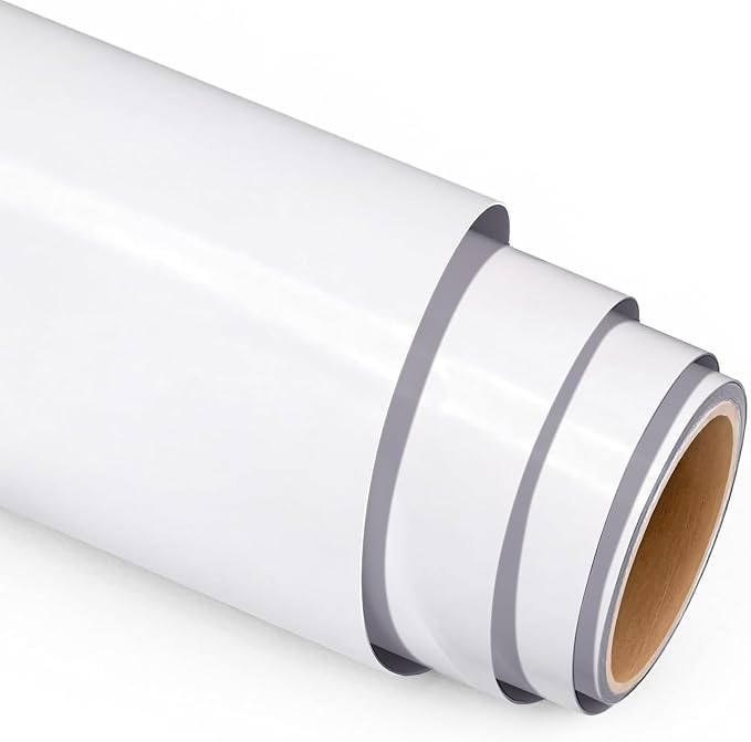 White Heat Transfer Vinyl 12" x 10ft White Iron On Vinyl by PrimeVinyl