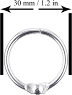 AKONEGE 1.2 Inch Loose Leaf Binder Rings, Metal Office Book Rings, Nickel - Image 2