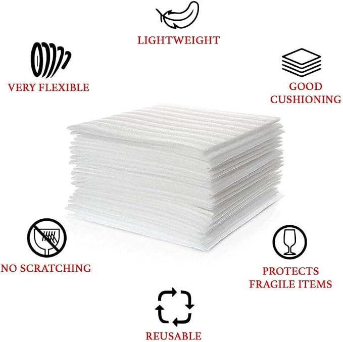 12”x12” Foam Wrap Sheets for Packing Moving Supplies, Cushion Foam Wrap Packing - Image 3