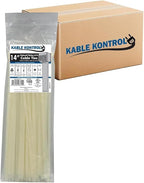 Kable Kontrol Cable Zip Ties Natural White 3, 120 Lbs Tensile Strength by KABLEKONTROL%C2%AE