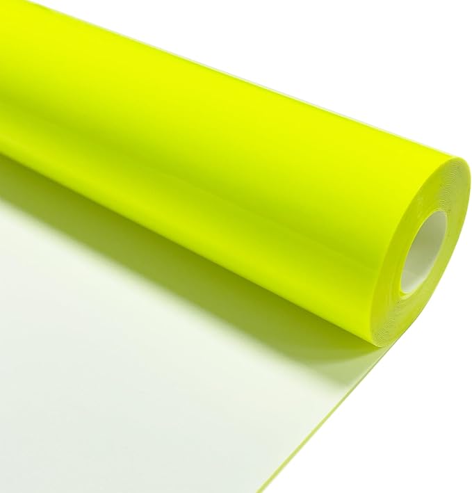Neon Yellow Heat Transfer Vinyl HTV Roll 12" x 20ft. | Easy to Cut, Weed & by MerryMade
