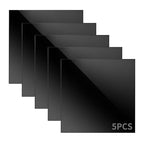 5 Pack 12x12 Inch Black Mirrored Acrylic Sheets, 1/8 in Thick | Mirror Acrylic by KEJJNYER