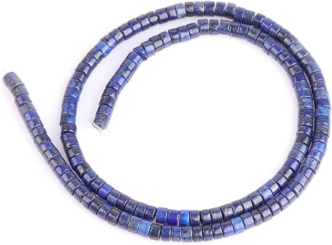 155pcs 4x2mm Natural Lapis Lazuli Heishi Disc Rondelle Spacer Stone Semi - Image 3
