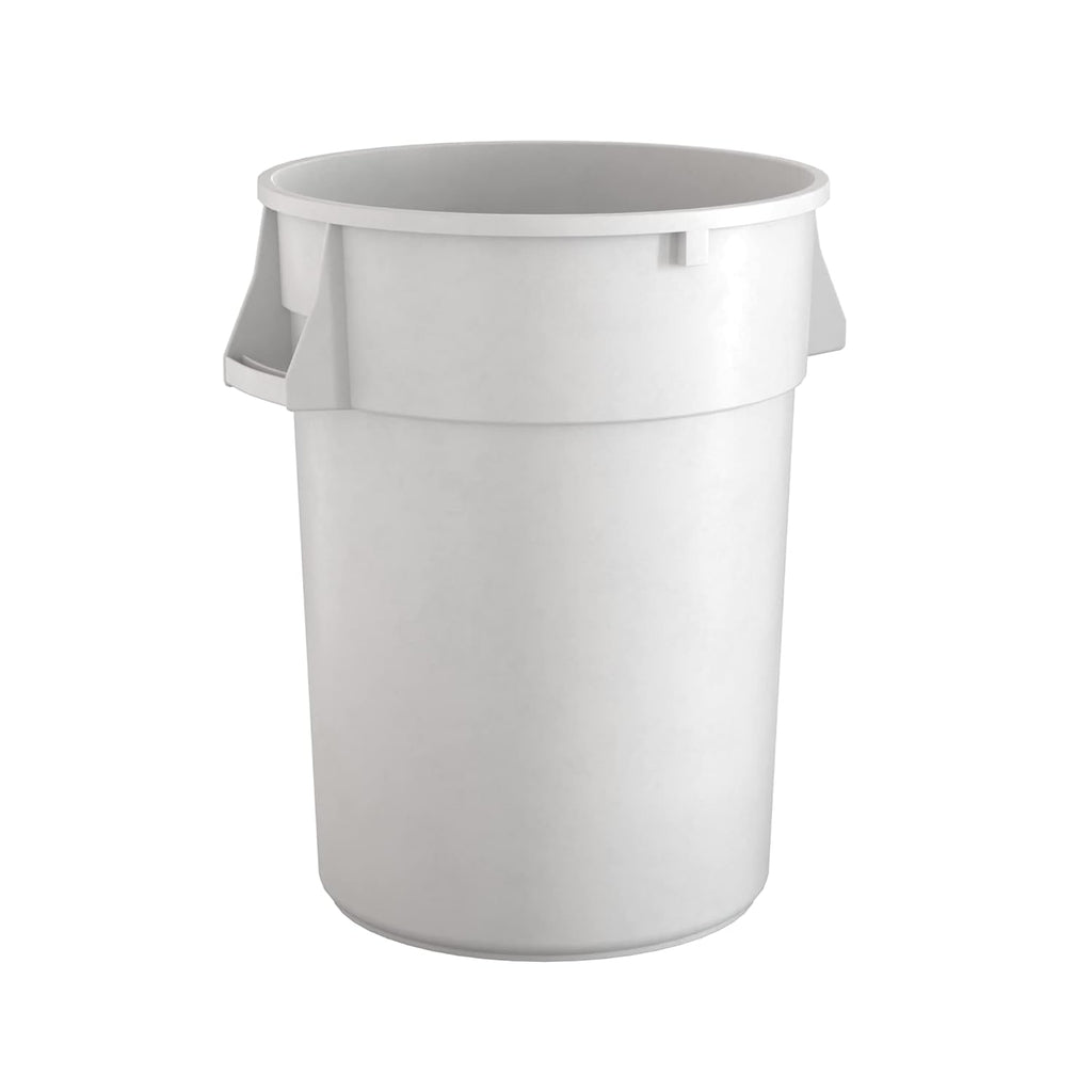 44 Gallon White Round Commercial Trash Can