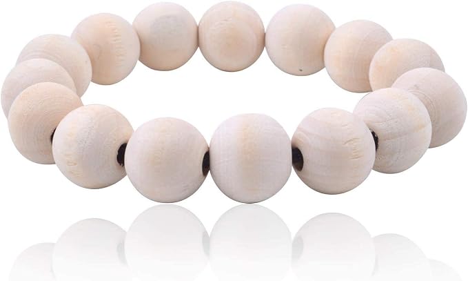 100pcs 15mm Natural Wood Beads Unfinished Round Wooden Loose Beads Wood Spacer - Image 7
