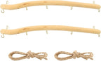 2Pcs 15inch Driftwood Wall Hanging Jewelry Hanger, Natural Driftwood Decorative - Image 2