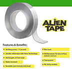 ALIEN TAPE Heavy Duty Double Sided Tape, Nano Tape, Feet Clear Adhesive Tape - Image 5