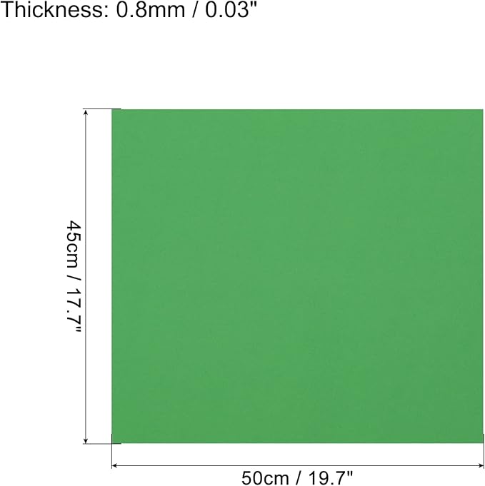 MECCANIXITY EVA Foam Sheets Deep Green 19.7 Inch x 17.7 Inch 0.8mm Thick Crafts - Image 2