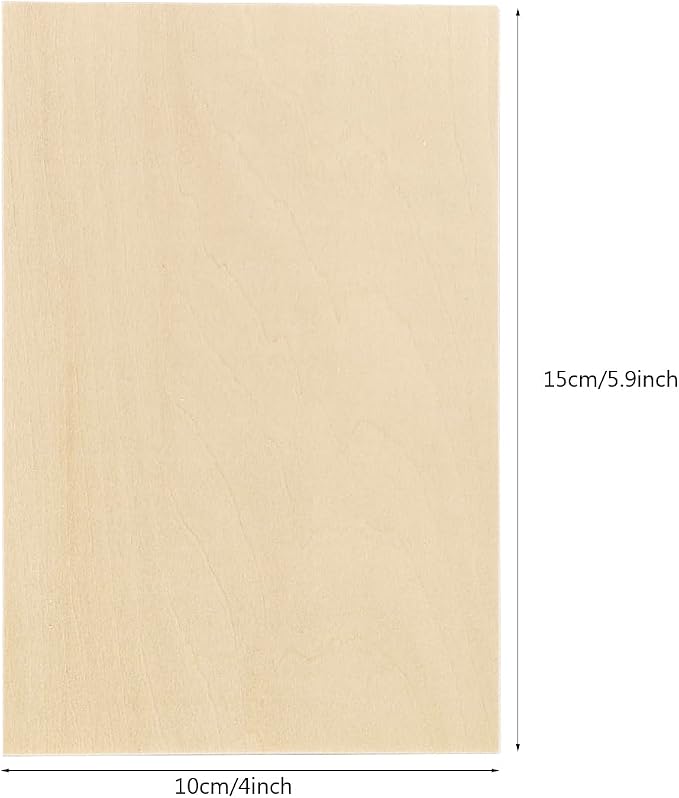 20 Pack Wood Sheets 5.9 x 3.9 x 0.08 Inch Basswood Sheets Unfinished Balsa Wood - Image 6