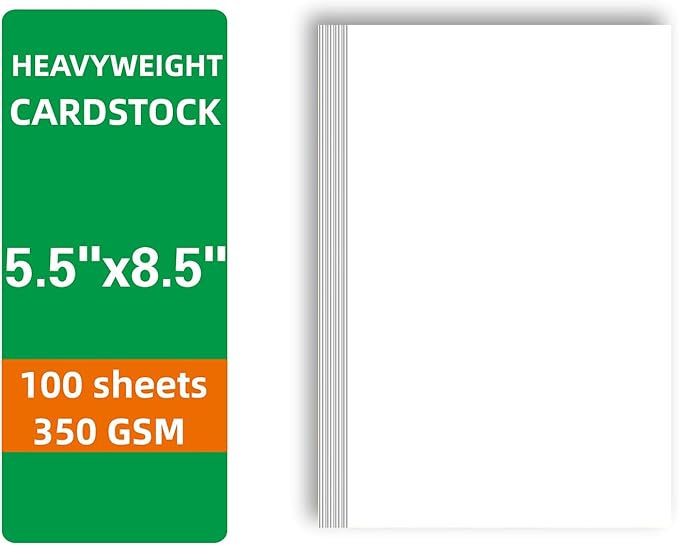 100 Sheets White Cardstock Thick Paper by Unknown