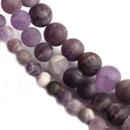 8mm Matte Amethyst Bead, 15-Inch Matte Round Loose Stone Beads - Image 6