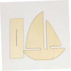 Lurrose 12pcs Wood Painting Toys Painting Clay Base Unfinished Wooden Craft - Image 2