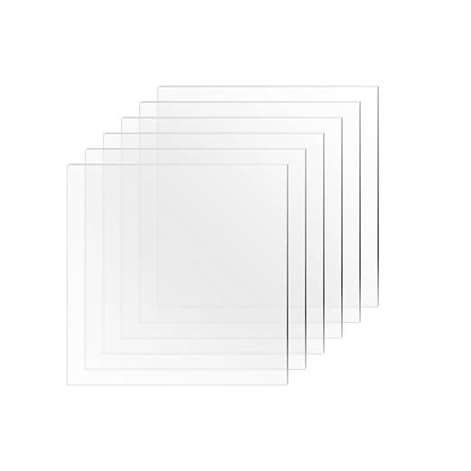 OMTech 6 Pack Clear Acrylic Sheets, Transparent Acrylic Plastic Boards by OMTech