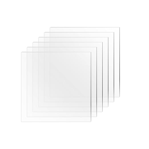 OMTech 6 Pack Clear Acrylic Sheets, Transparent Acrylic Plastic Boards by OMTech