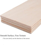 12 Pack 1/8 Balsa Wood Sheets 4 x 6 Inch Natural Plywood Unfinished Wood Board - Image 2