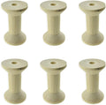 HAHIYO 2Inch 6Pack Natural Wood Unfinished Wooden Empty Thread Spool Smooth by Unknown