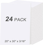 MYFAMIREA 24 Pack White Foam Board 20" x 30", 3/16" Thick Board Poster by MYFAMIREA