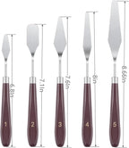 FUPUALL 5 Pieces Painting Knives Stainless Steel Spatula Palette Knife Oil - Image 2