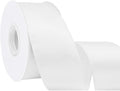 White 2.5 Inch Continuous 25 Yards Satin Wired Ribbon by Simplegoal