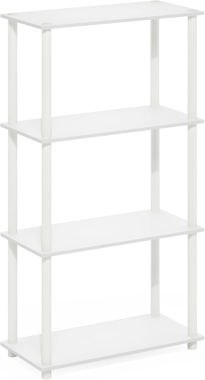 Furinno Turn-N-Tube Storage Shelves, 4-Tier Toolless Book Shelf, Corner Shelf - Image 7