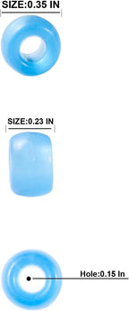 Gxueshan 1000 Pcs Acrylic Pony Beads 6x9mm Pony Beads Bulk DIY - Image 5