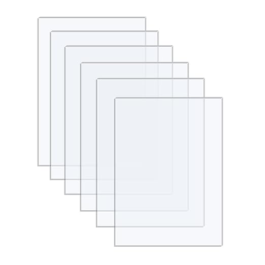 6 Pack of Acrylic Sheets 12x16-0.043" Thick Clear Extruded Plexiglass Sheets by Langaelex