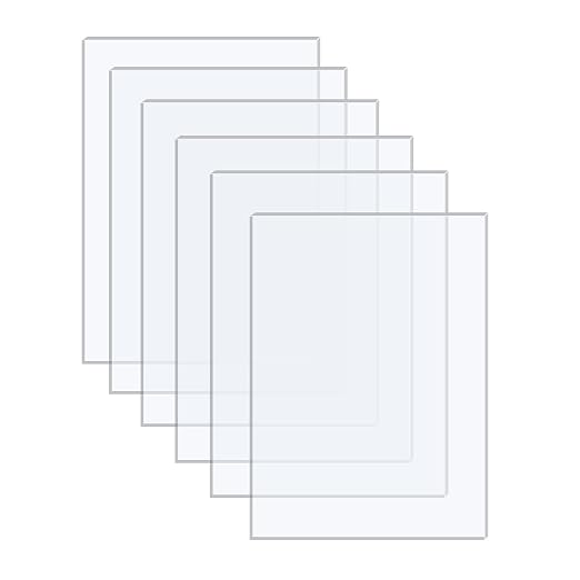 6 Pack of Acrylic Sheets 8.5x11-0.043" Thick Clear Extruded Plexiglass Sheets by Langaelex