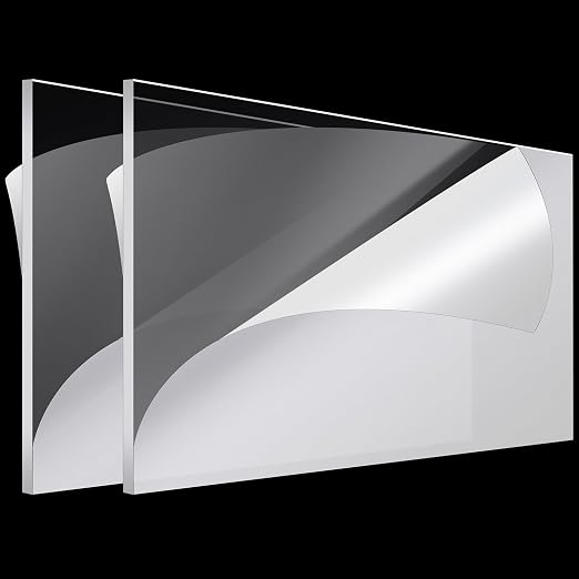 Roowest 2 Pcs 36 x 48 Inch, 1/4 Inch Thick Clear Acrylic Sheet Plastic Acrylic by Roowest