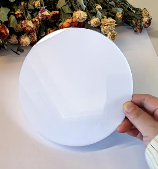 Set of 20 1/8" White Circle Acrylic Sheet, 6 Inch Diameter Plexiglass Sheet - Image 3