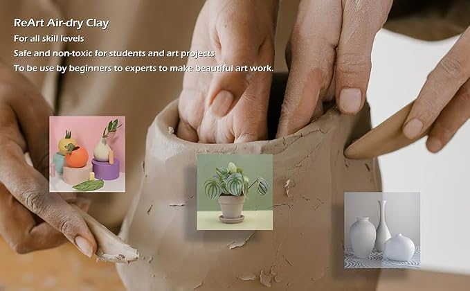 ReArt Natural Air-Dry Clay, Pottery Clay, All-Purpose Modeling Clay 20lbs - Image 4