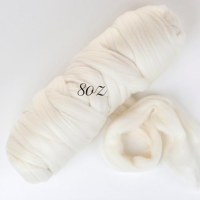 Merino Wool roving, 8 oz. Bulk Wool - Image 6