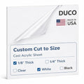 Duco White Cast Custom Size Acrylic Sheets 1/8" Thick by DucoPlasticsSupply