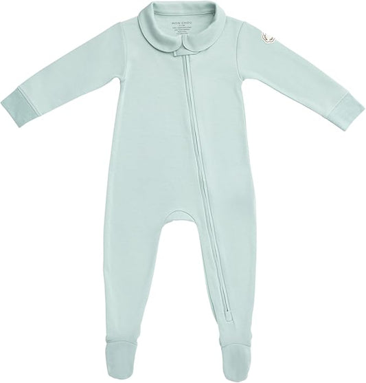 MON CHOU Baby Footie Pajama - Luxuriously Soft Pima Cotton Baby Sleepers - Organic Cotton Pajamas - Premium Newborn Onesie